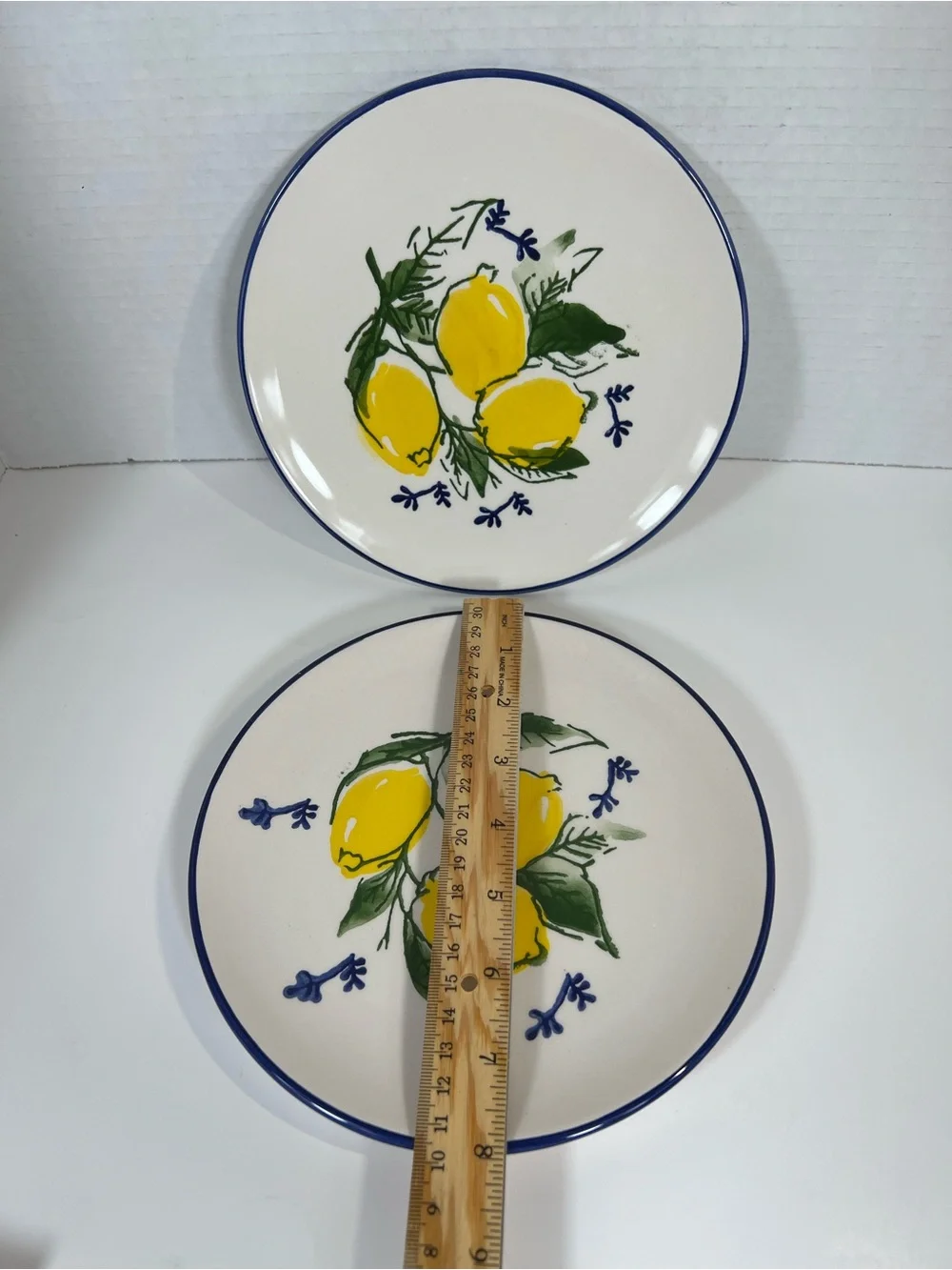 Papart Seramik Hand Painted Lemon Salad Plates Set of 2 Turkey 8”